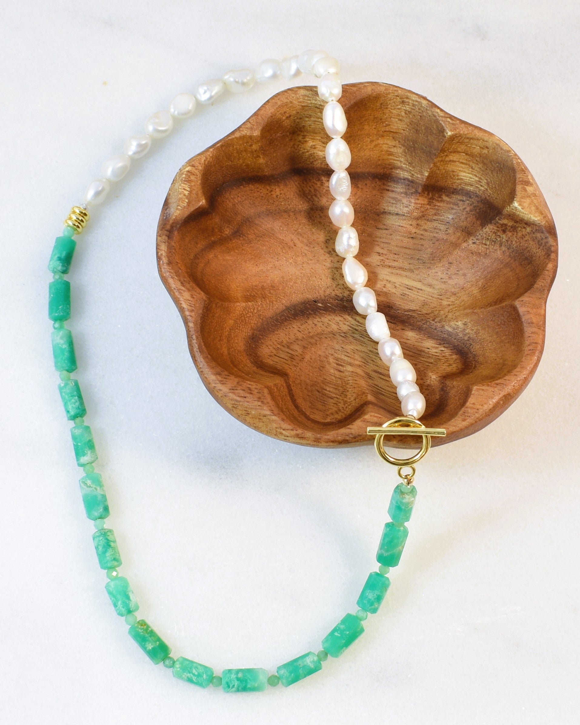 Seafoam Aphrodite Toggle Necklace