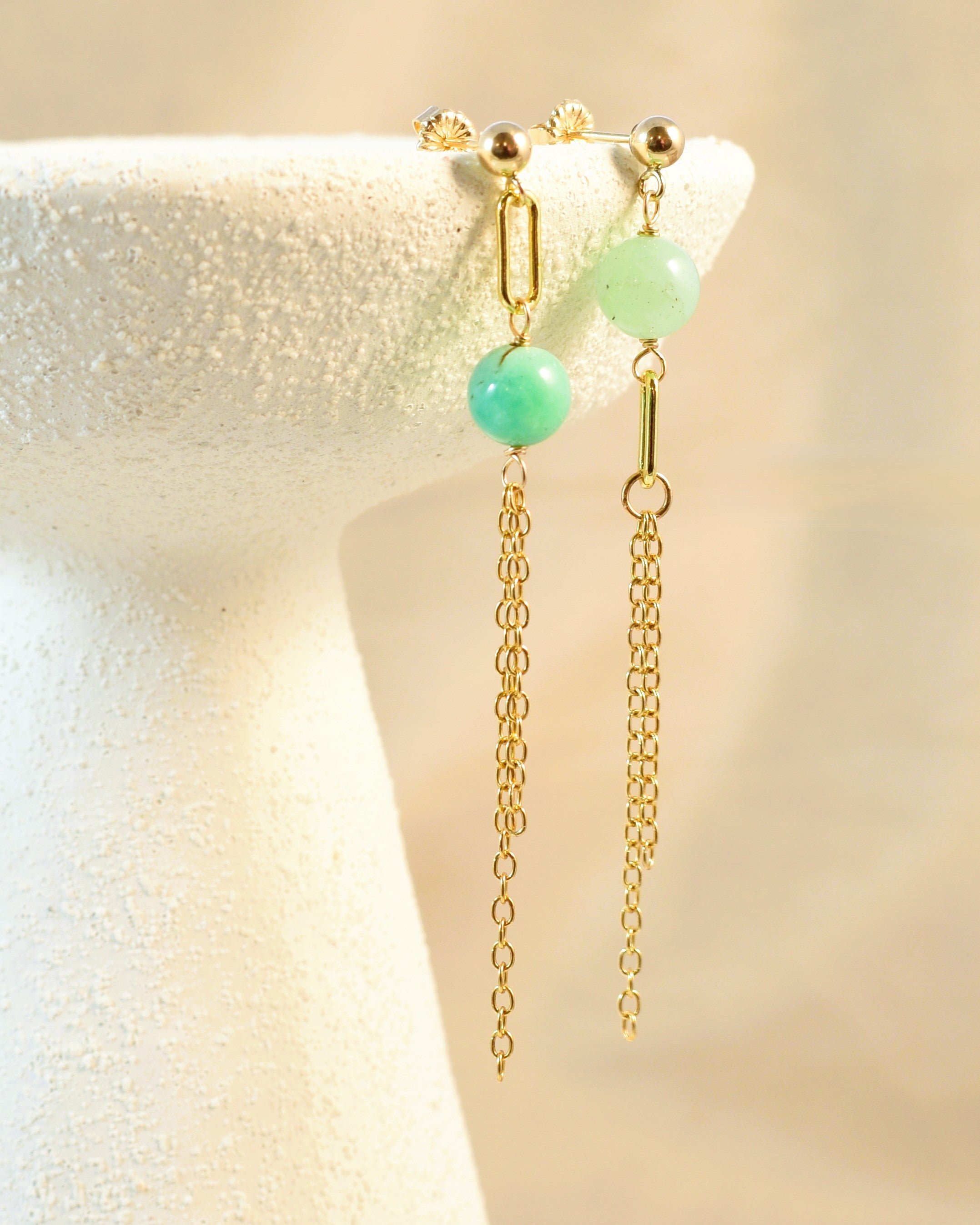 Seafoam Asymmetrical Post Earrings