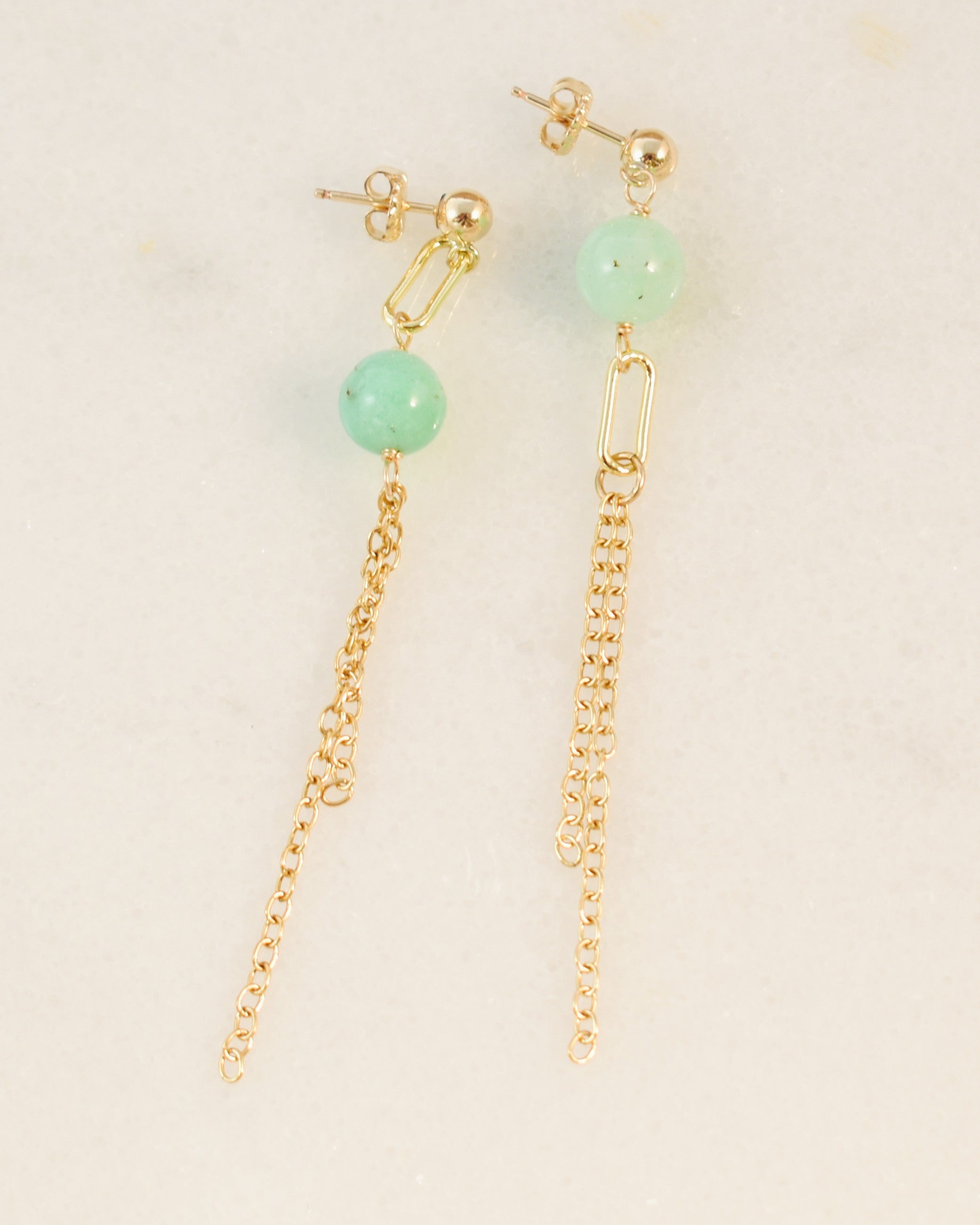 Seafoam Asymmetrical Post Earrings