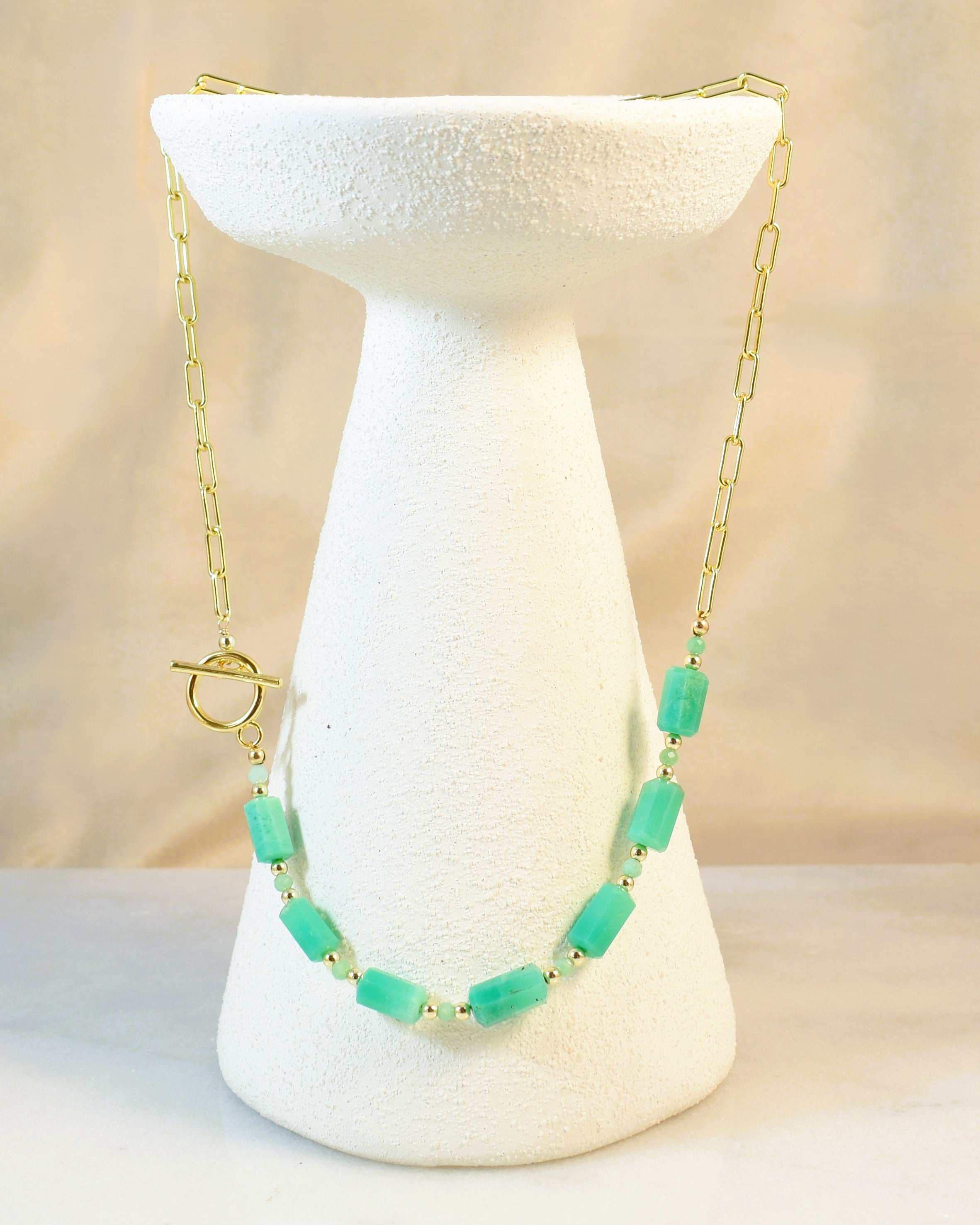 Seafoam Chain Toggle Necklace