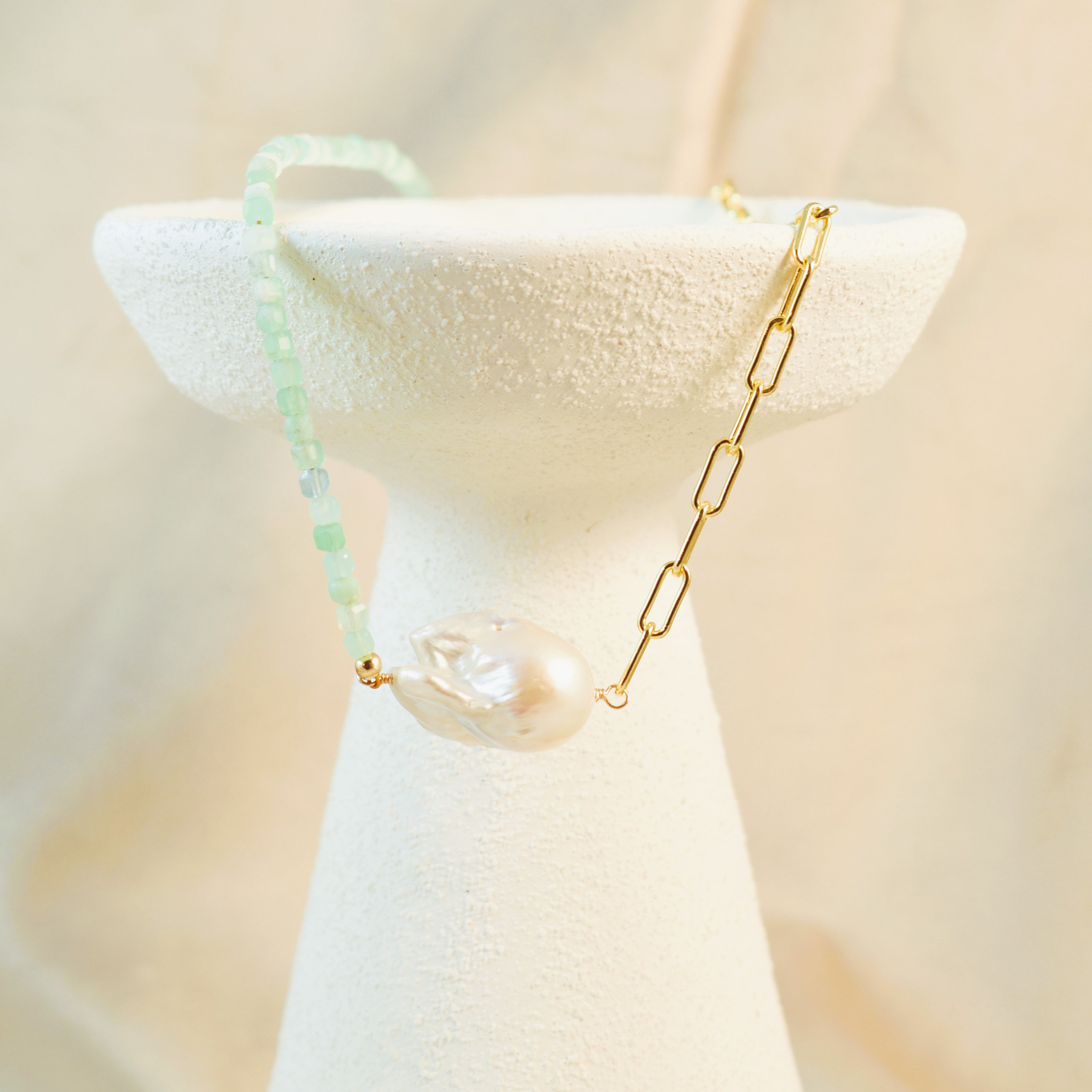 Seafoam Aphrodite Chain Necklace