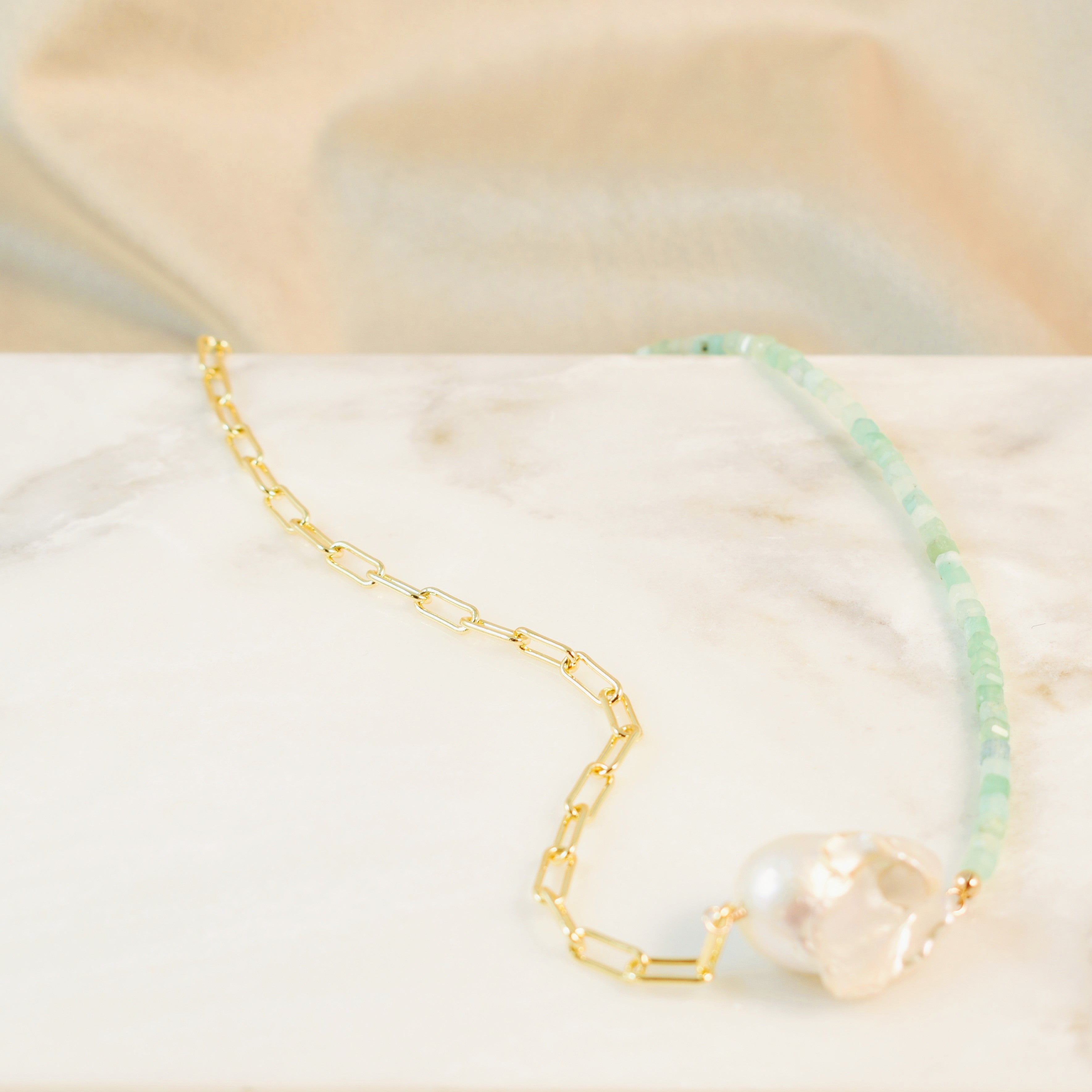 Seafoam Aphrodite Chain Necklace