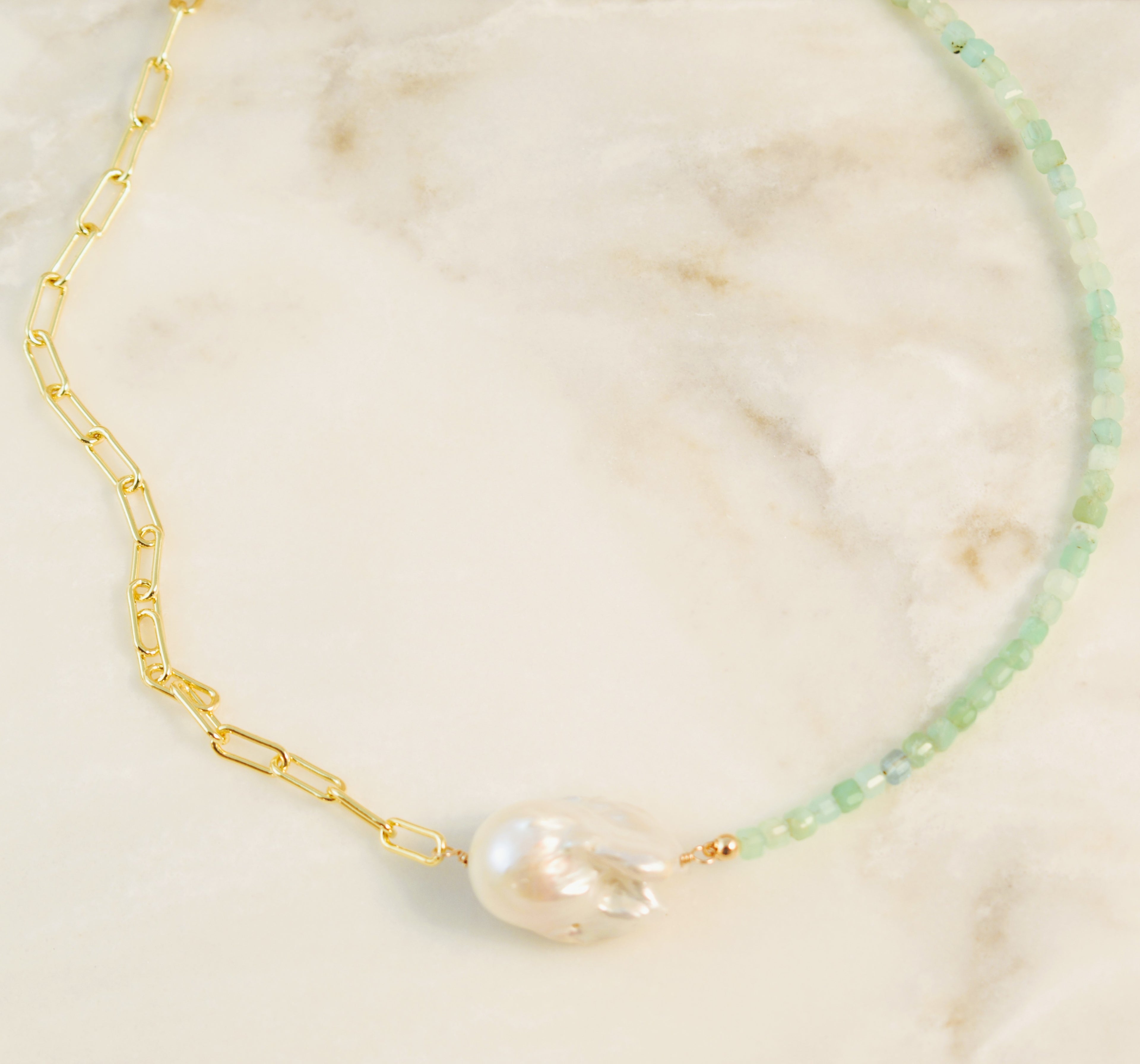 Seafoam Aphrodite Chain Necklace