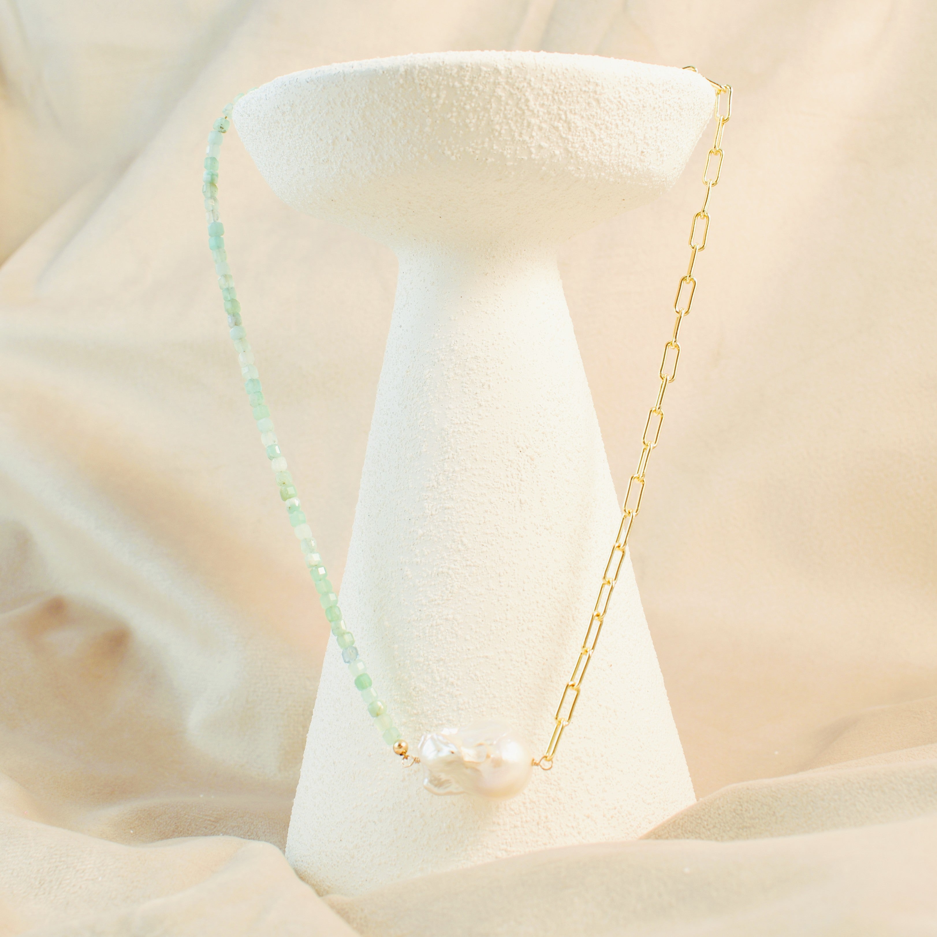 Seafoam Aphrodite Chain Necklace