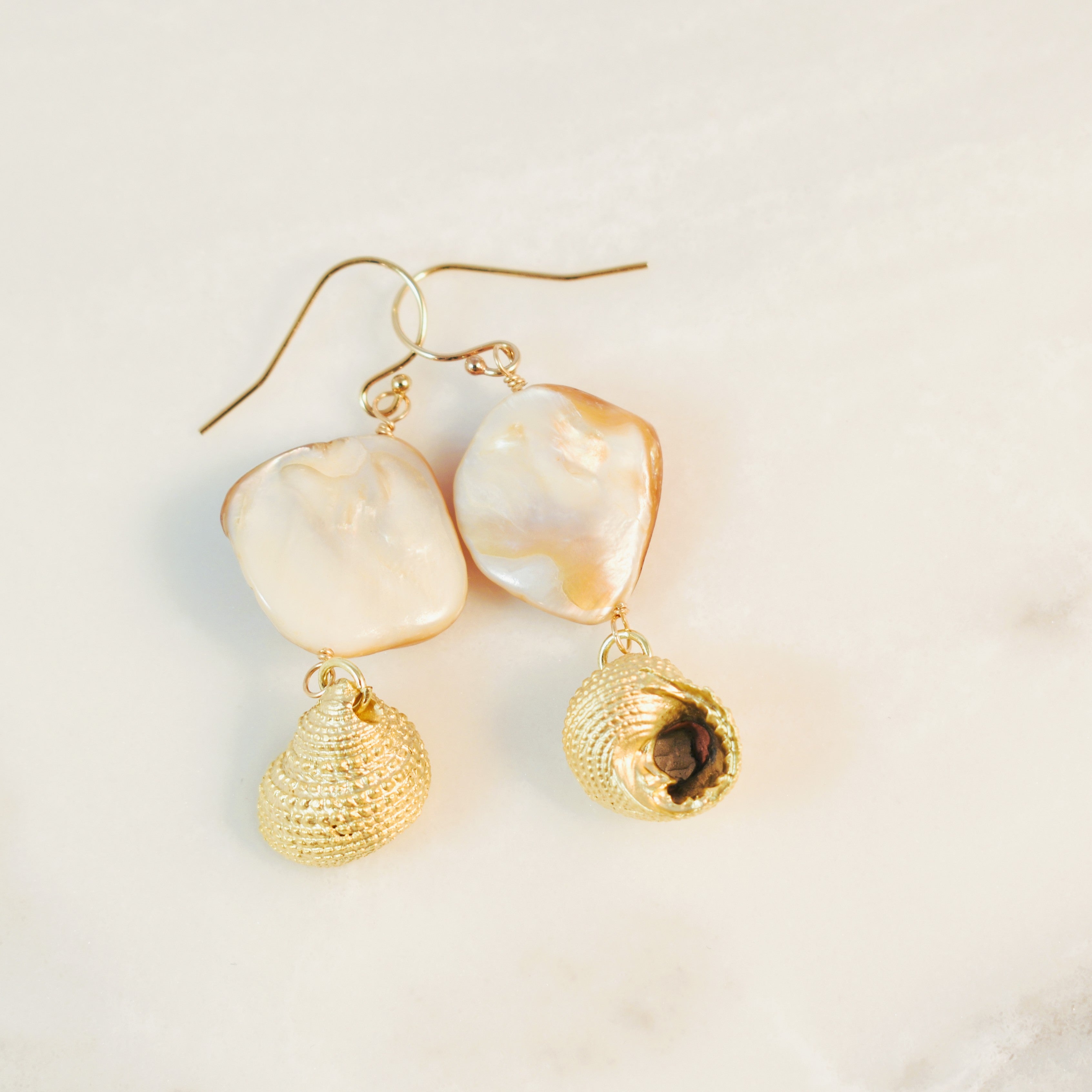 Seashell Hook Earrings