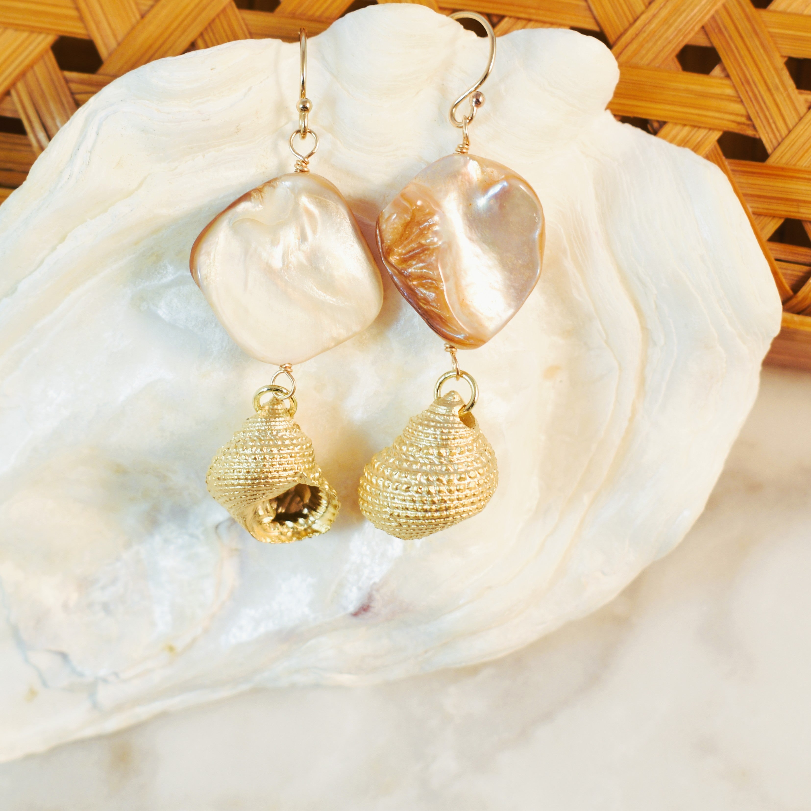 Seashell Hook Earrings