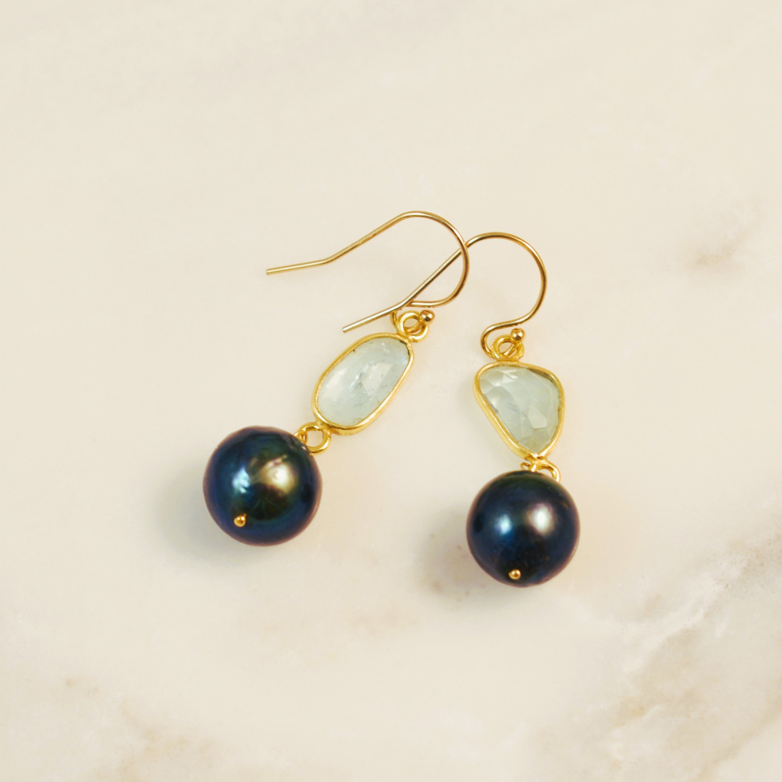 Stormy Sea Hook Earrings