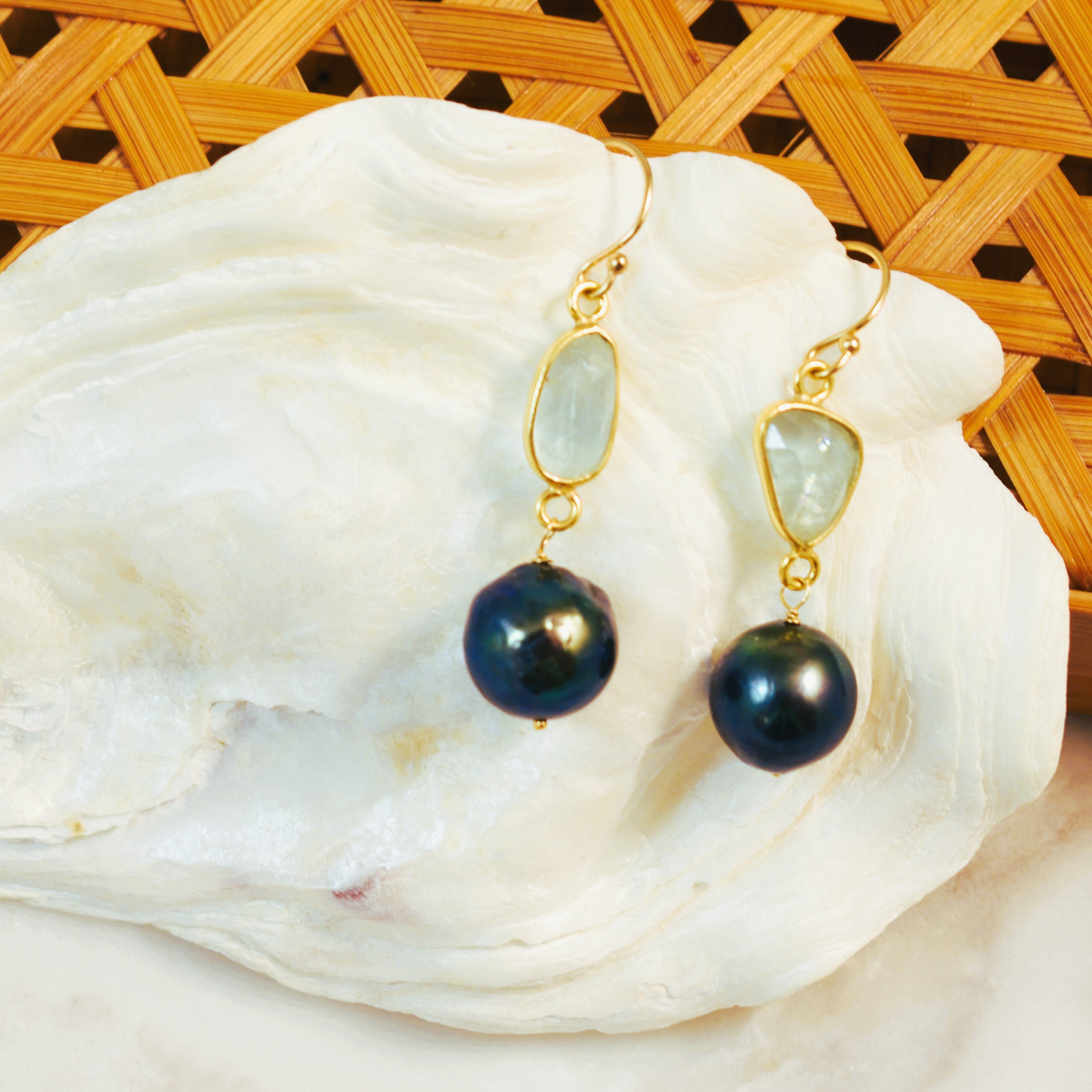 Stormy Sea Hook Earrings