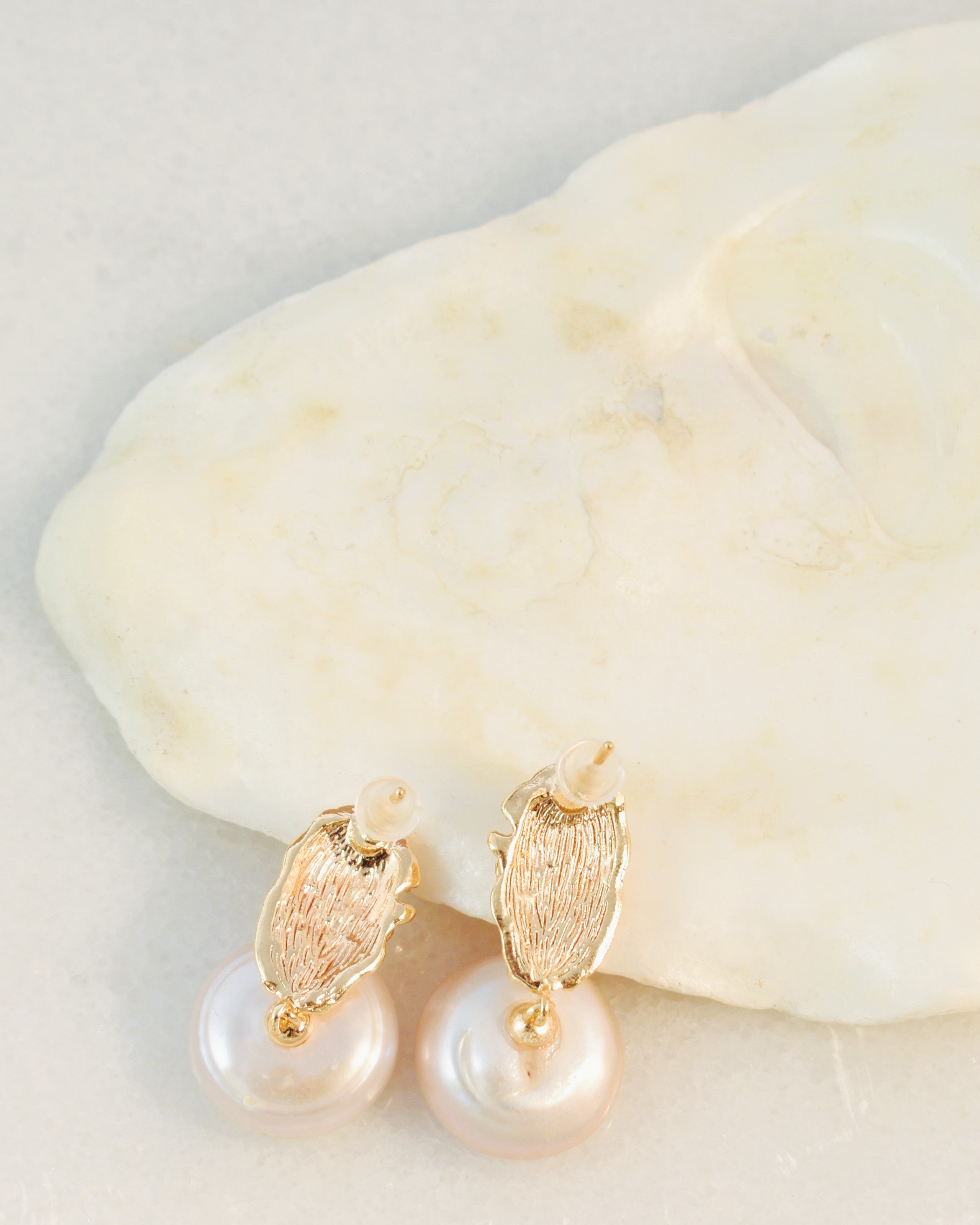 Sun Glint Pearl Earrings