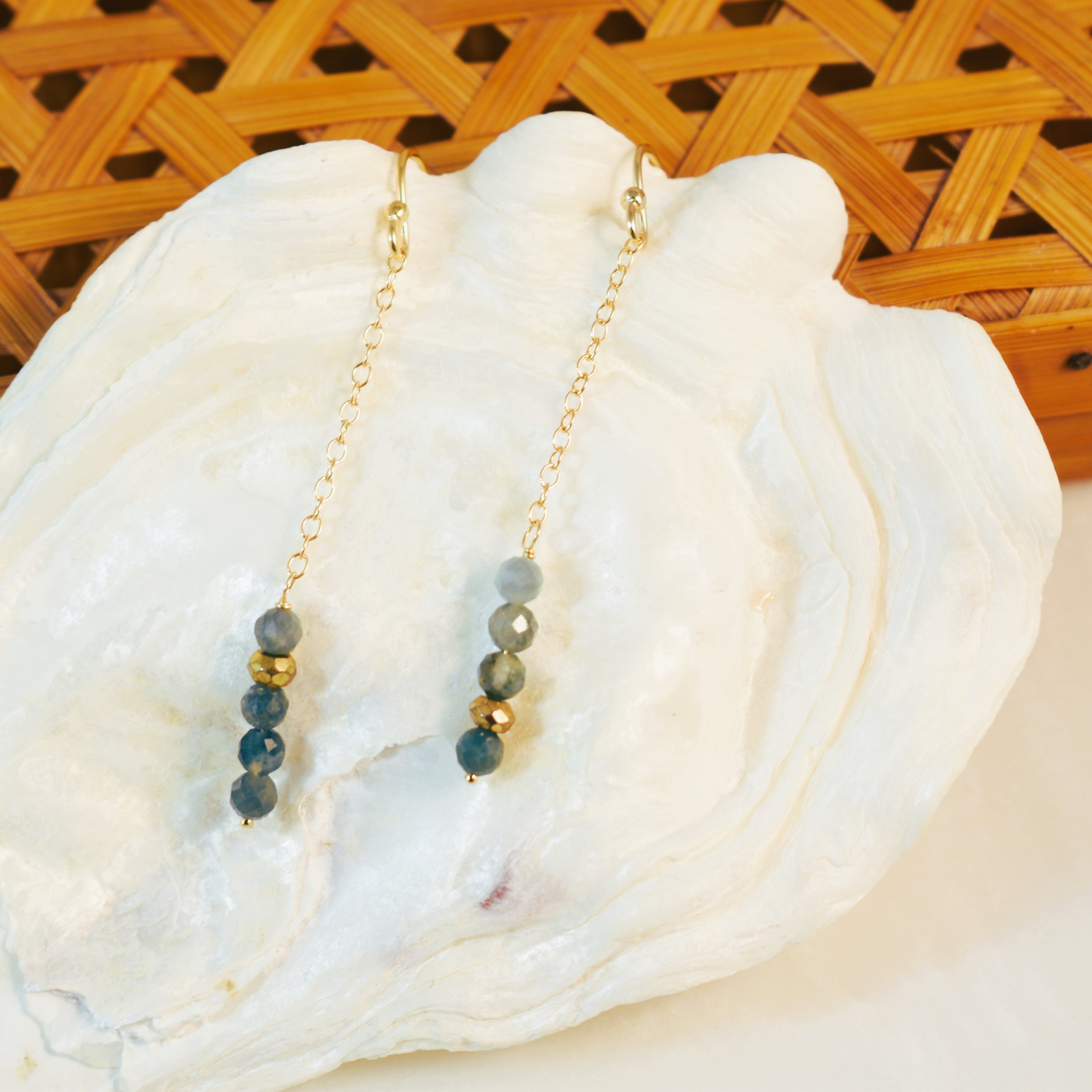 Suspended Moody Seas Hook Earrings