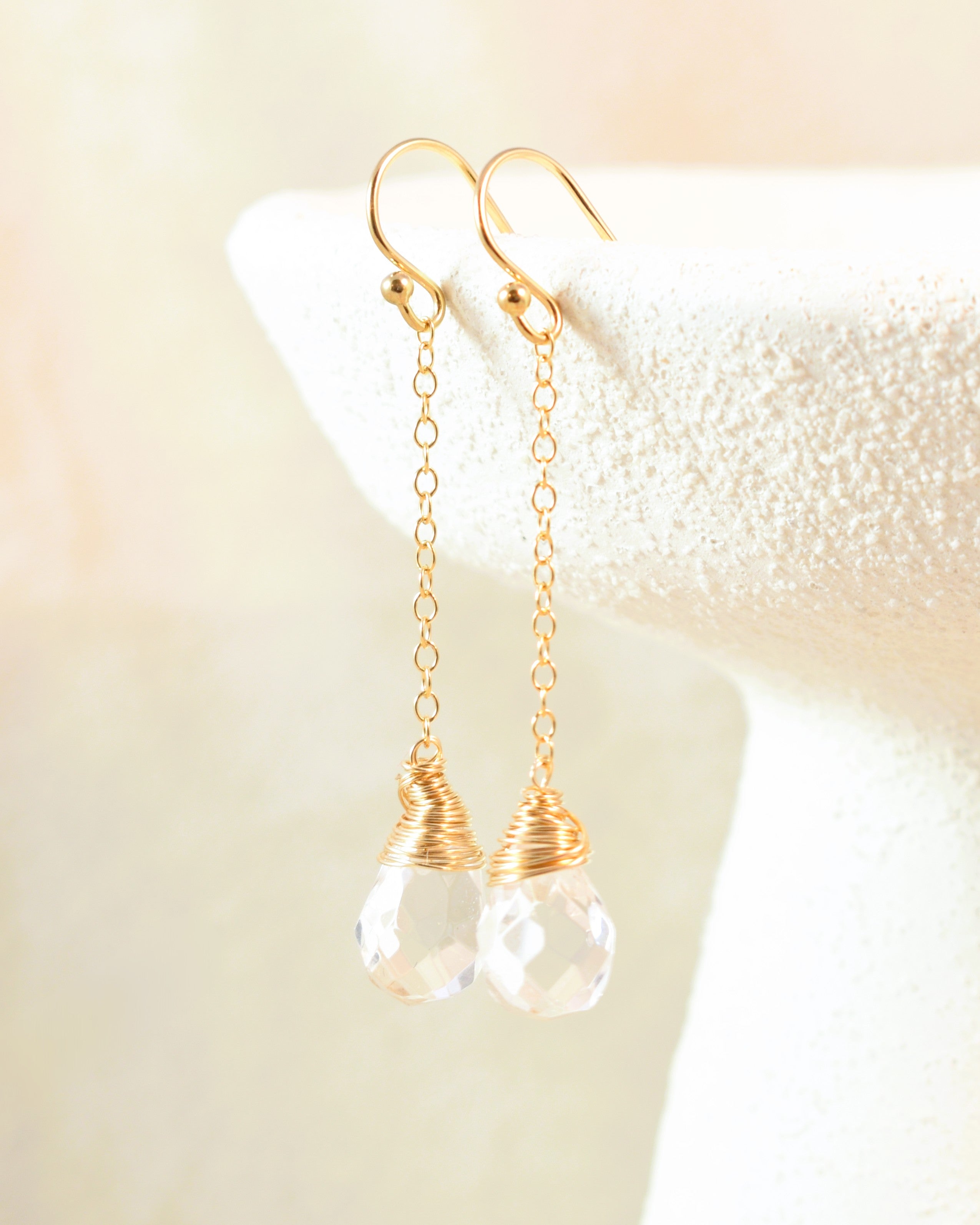Suspended Mist Crowned Hook Earrings