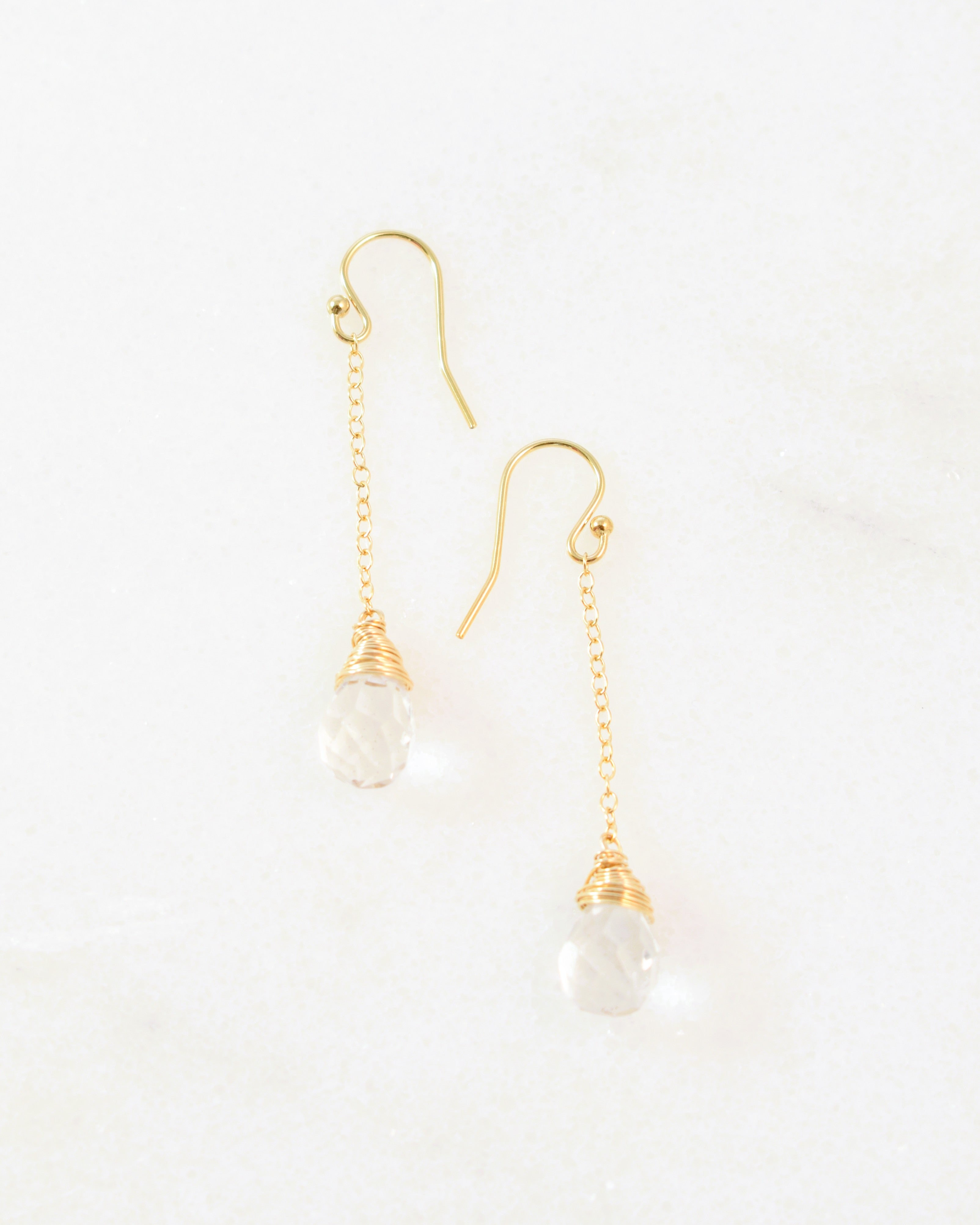 Suspended Mist Crowned Hook Earrings