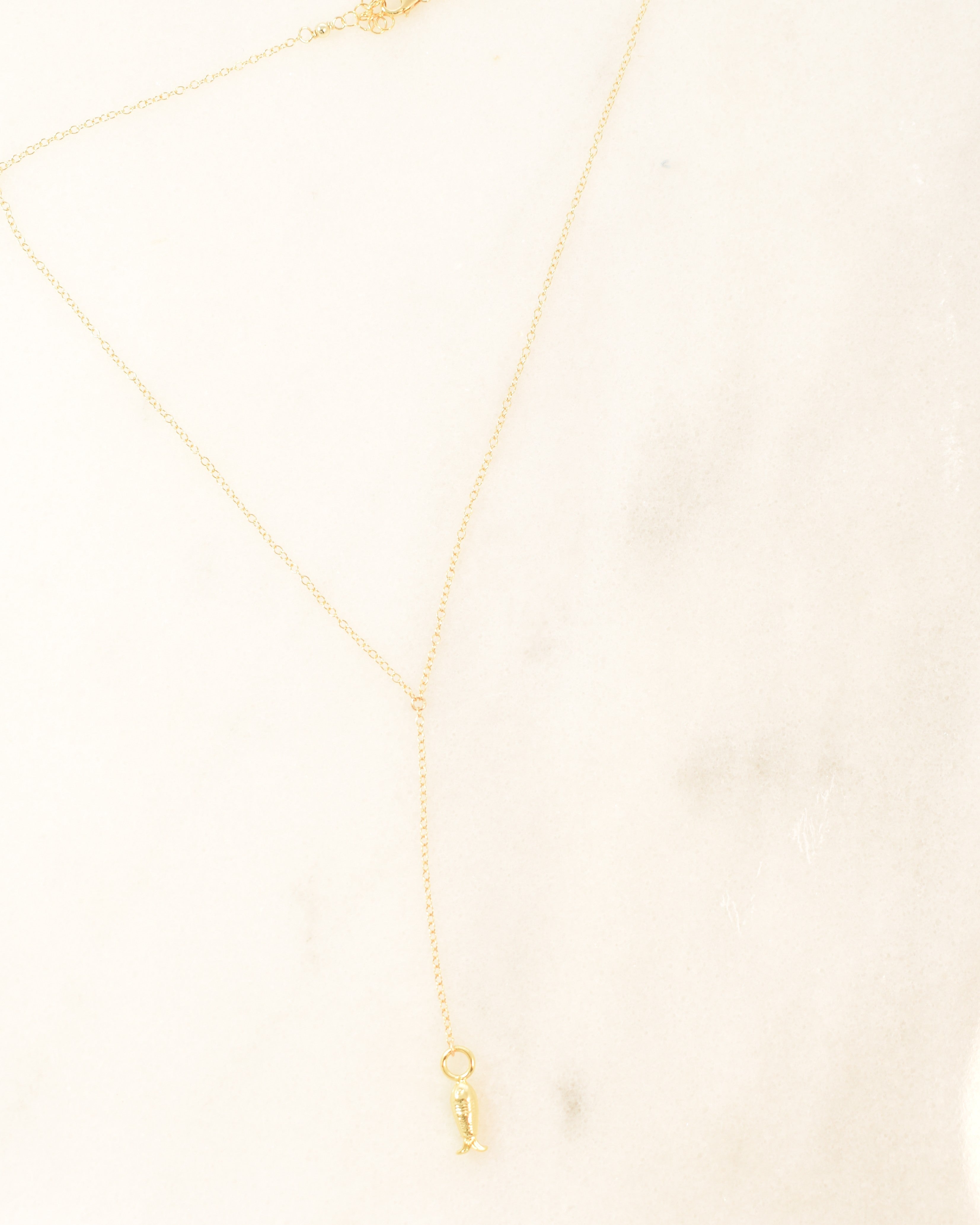 The Charm of Fishing Y Necklace