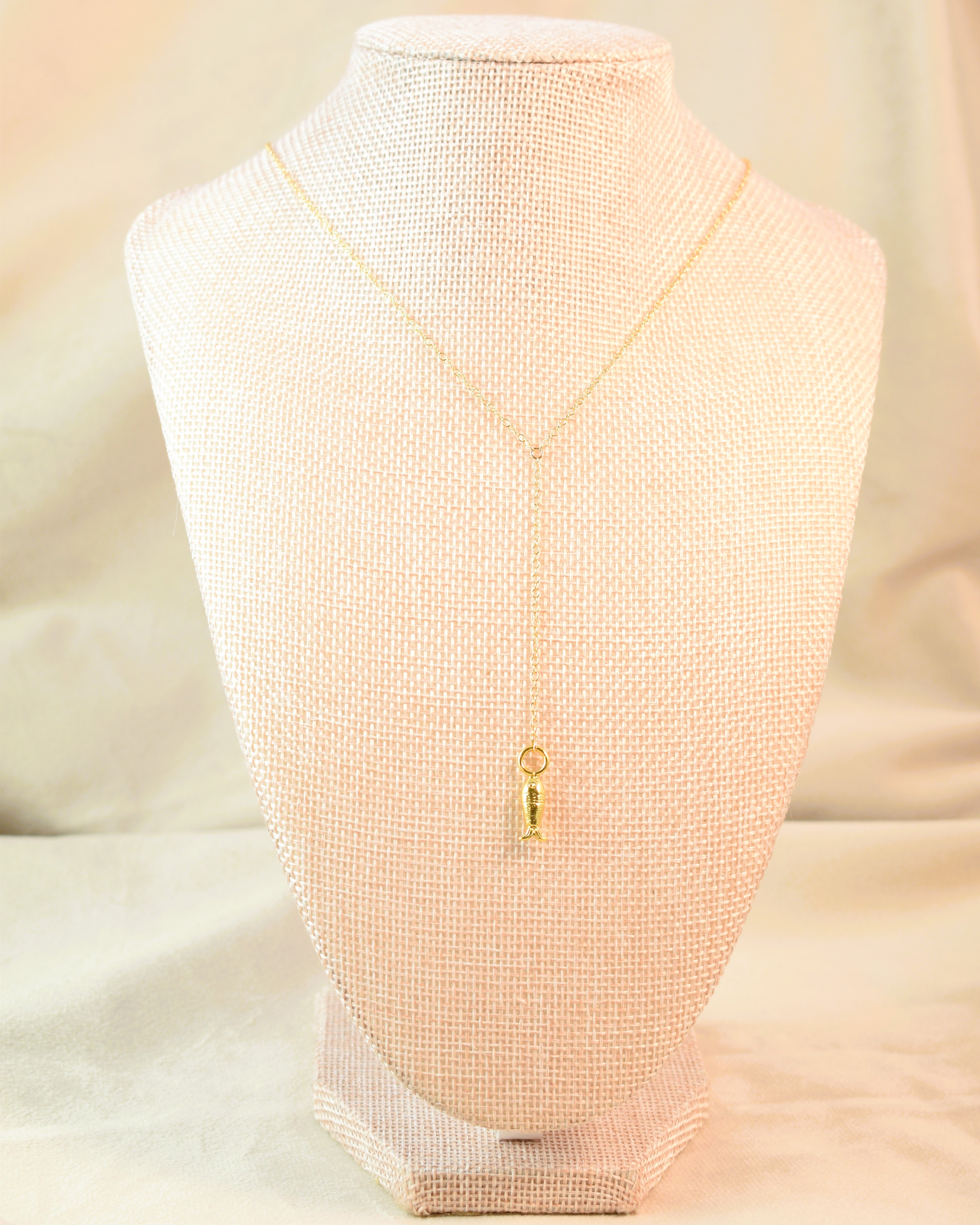 The Charm of Fishing Y Necklace