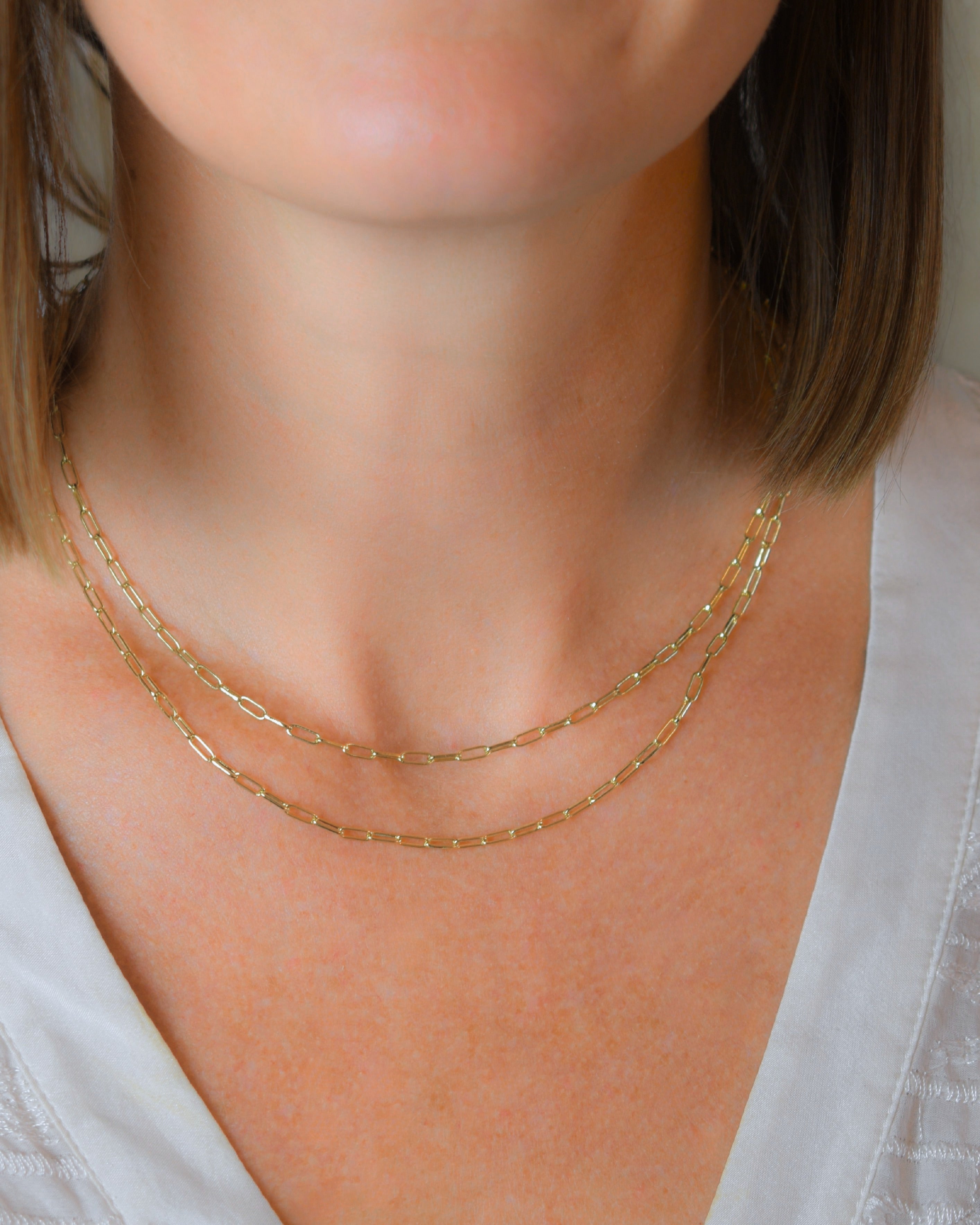 Paperclip Chain Link Necklace