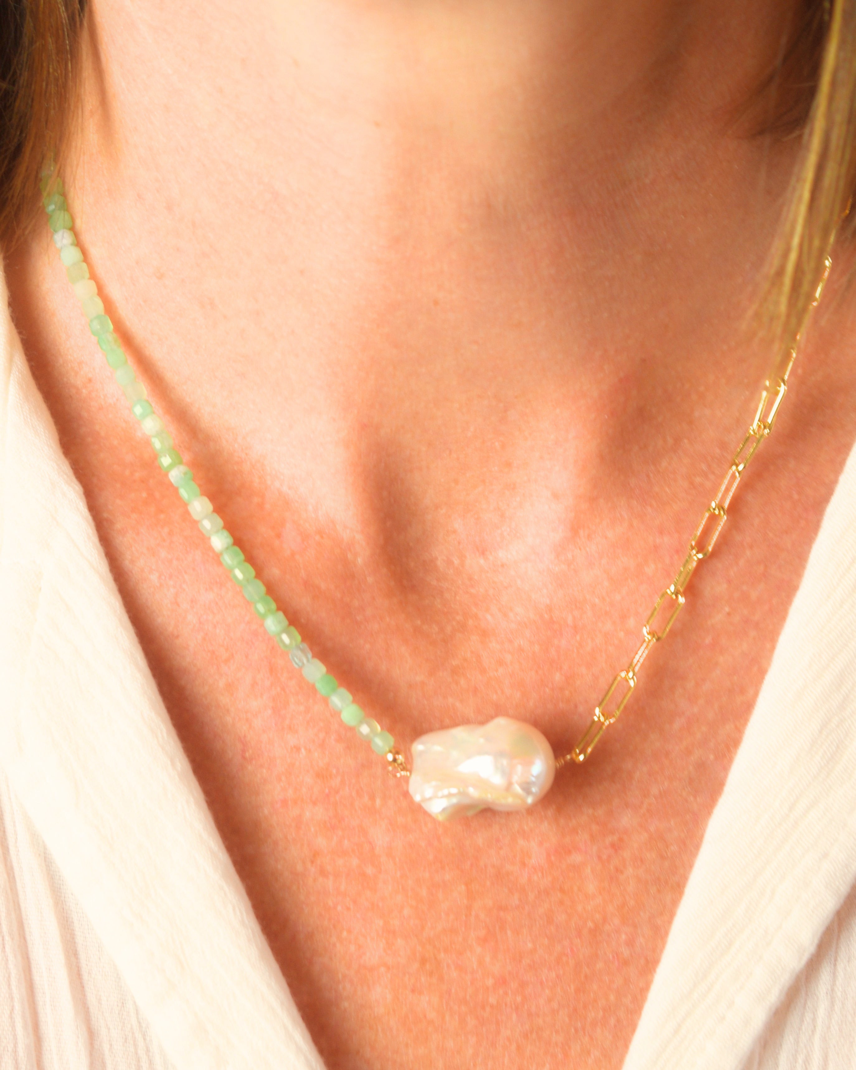 Seafoam Aphrodite Chain Necklace